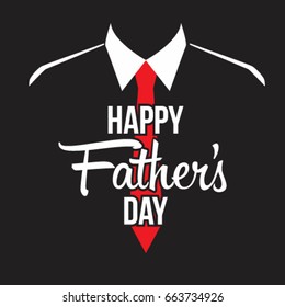 Happy Father's Day. Black background. Vector Illustration