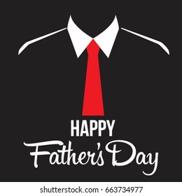 Happy Father's Day. Black background. Vector Illustration