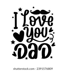 Happy Fathers Day black calligraphy in frame. Father's Day creative vector typographic logo. T-shirt graphic, mug or cup gift concept. Wishes with handwritten text