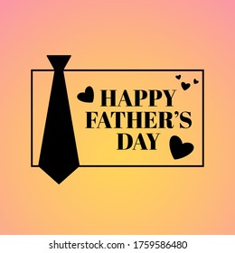 Happy Father's Day black & color vector 