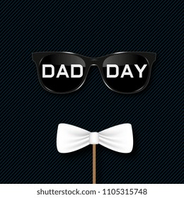 Happy father's day. Black design.