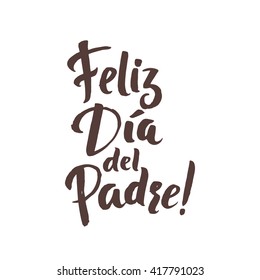 Happy Father's Day Black Greeting card. Ink Inscription. Greeting card template for Father Day. Vector illustration EPS 10
