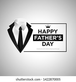 Happy Father's Day in a black suit background
