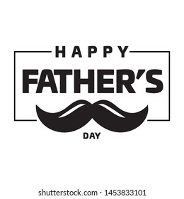 Happy Father's Day - Black Vector Tag