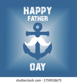 happy father's day, blue anchor for decorations