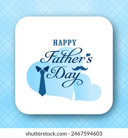 Happy Father's Day blue greeting design