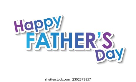 HAPPY FATHER'S DAY blue and purple vector typography banner