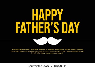 Happy Fathers Day bow tie typography banner. Father's day sale promotion calligraphy poster with doodle necktie and divider sketch line. Vector illustration