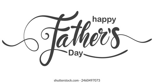 Happy Fathers Day Fliege Typografie Banner. Vatertag Verkauf Förderung Kalligrafie Poster mit Doodle Krawatte und Teiler Sketch Linie. Vektorillustration