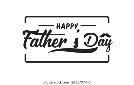 Happy Fathers Day bow tie typography banner. Father's day sale promotion calligraphy poster with doodle necktie and divider sketch line. Vector illustration