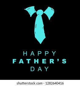 Happy Father's Day with Business man suit and Necktie. Graphic Design for Poster, Card, Template, Layout and More.