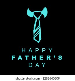 Happy Father's Day with Business man suit and Necktie. Graphic Design for Poster, Card, Template, Layout and More.