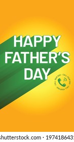 Happy Father's Day - Call Your Dad (Story) June 20 Green, Yellow, Orange Gradient