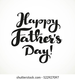 Happy Father`s day calligraphic inscription isolated on a white background