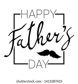 Happy Father's Day calligraphy banner. Vector
