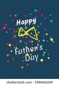 Happy Father's Day Calligraphy greeting card. Vector illustration.