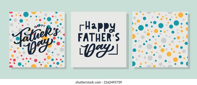 Happy Father's Day Calligraphy greeting card. Banner Vector illustration.