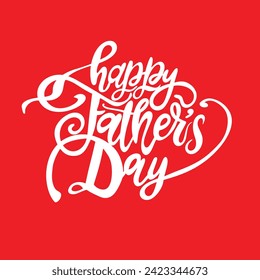 Happy Father's day calligraphy greeting card. Modern vector brush calligraphy. Happy Father's Day typography design, hand drawn lettering. Brush pen holiday lettering.