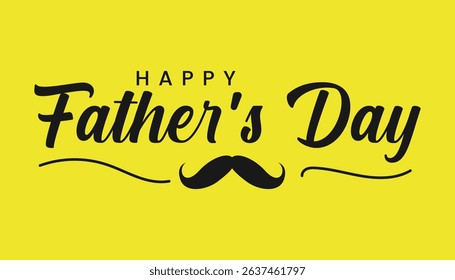 Happy Father's Day Calligraphy Greeting Card for Graphic Design Vector.