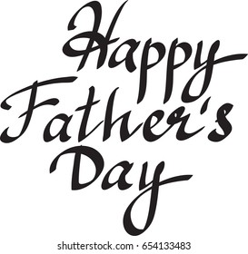 Happy Father's day calligraphy inscription for greeting card