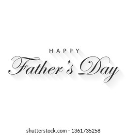 Happy Father's Day calligraphy lettering for greeting card. Holiday and event concept. Vector illustration