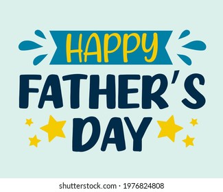 Happy Fathers Day calligraphy. My first Fathers day light banner. Happy father`s day lettering background. Daddy vector design 