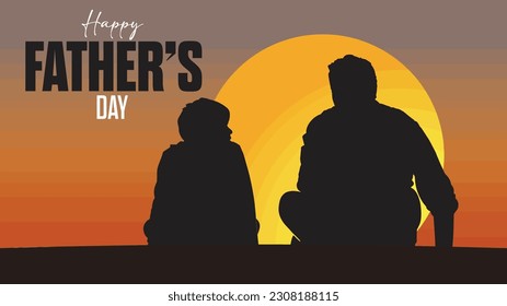 Happy Fathers Day . Father's day  calligraphy poster . Vector illustration