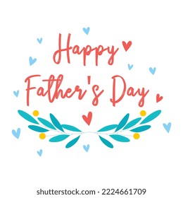 Happy Father's Day Calligraphy Script Over White Texture Background | Happy Fathers Day. Lettering. Holiday Calligraphy Text Design | Happy Fathers Day Poster Letters Emblem and Related Vector Design	