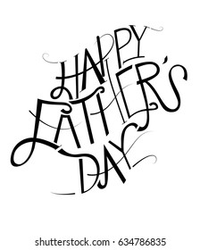 Happy Father's Day Calligraphy Vector.