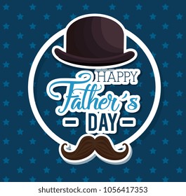 happy fathers day card with calligraphy and accessory