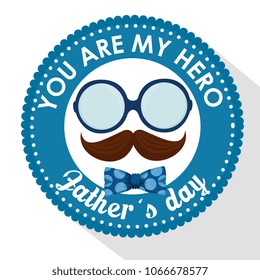 happy fathers day card with calligraphy and accessory