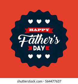 happy father's day card. colorful design. vector illustration