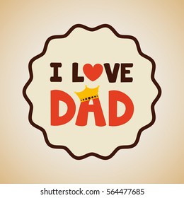 happy father's day card. colorful design. vector illustration