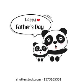 Happy Father's Day card with cute Owl characters. Vector illustration in cartoon style. 