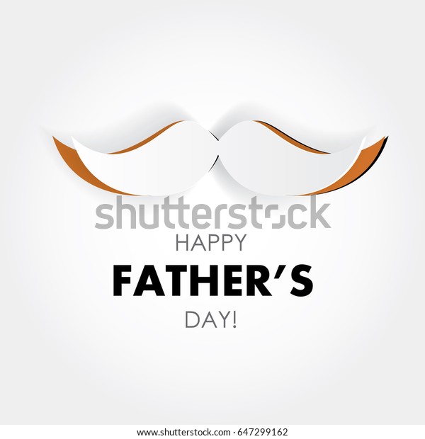 Happy Fathers Day Card Cutout Paper Stock Vector Royalty Free