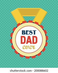 Happy Father's Day card design. vector illustration