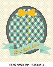 Happy Father's Day card design. vector illustration