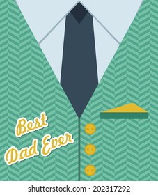 Happy Father's Day card design. vector illustration