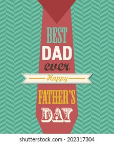 Happy Father's Day card design. vector illustration