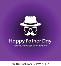 Happy fathers day card design, vector illustration.