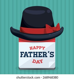 Happy fathers day card design, vector illustration.