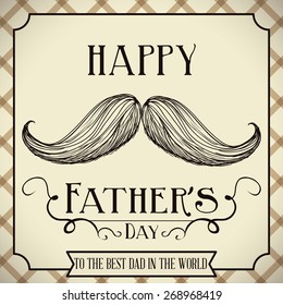 Happy fathers day card design, vector illustration.