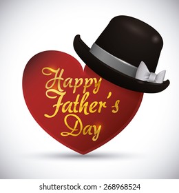 Happy fathers day card design, vector illustration.