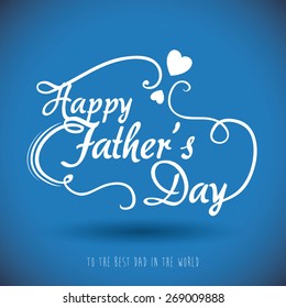 Happy fathers day card design, vector illustration.