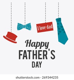 Happy fathers day card design, vector illustration.