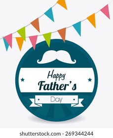 Happy fathers day card design, vector illustration.