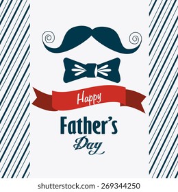 Happy fathers day card design, vector illustration.