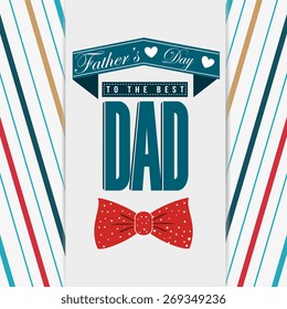 Happy fathers day card design, vector illustration.