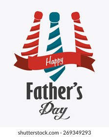 Happy fathers day card design, vector illustration.