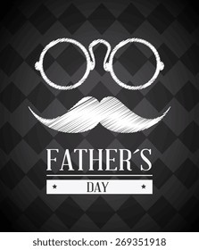Happy fathers day card design, vector illustration.